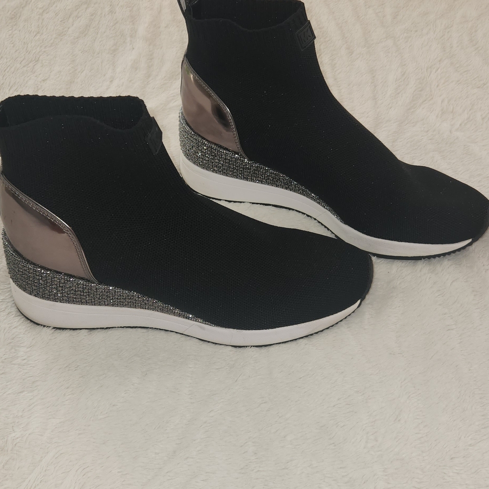 Michael Kors Black and Metallic Sneakers